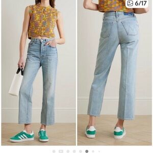 Moth Light Blue Straight Leg Jeans